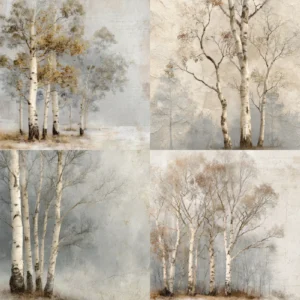 24pcs 6 Winter Woods Scrapbook Paper Cardstock 03