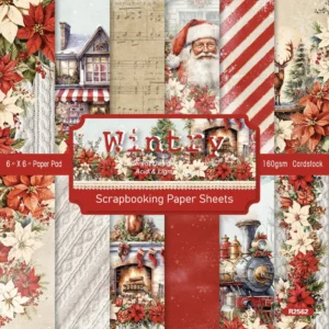 24pcs 6 Wintry Scrapbook Paper Cardstock 00