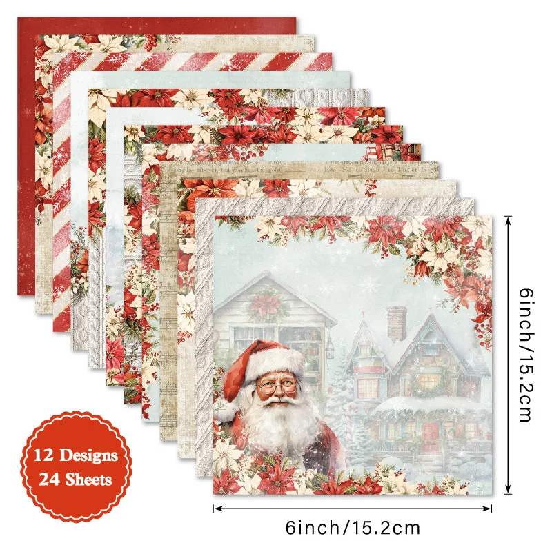 24pcs 6 Wintry Scrapbook Paper Cardstock 04 24pcs 6 Wintry Scrapbook Paper Cardstock 04