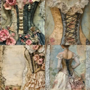 24pcs 6 Womens Dress Scrapbook Paper Cardstock 01