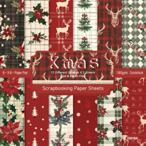24pcs 6 Xmas Scrapbook Paper Cardstock 00