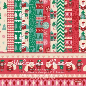 24pcs 6 Yuletide Cheers Scrapbook Paper Cardstock 00