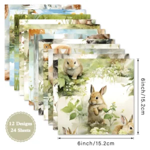 24pcs 6 Zoetic Scrapbook Paper Cardstock 04