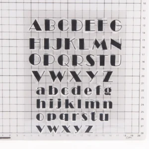 26 Alphabet Stamp Set - size chart | clear stamp