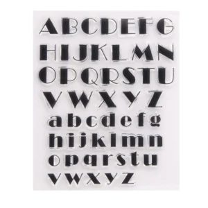 26 Alphabet Stamp Set - packaging photo | clear stamp