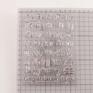 26 Alphabets Stamp Set - detail view | clear stamp