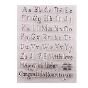 26 Alphabets Stamp Set - packaging photo | clear stamp