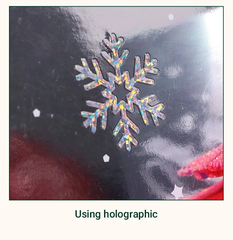 3D Sparkling Christmas Tree Greeting Card Detail 4