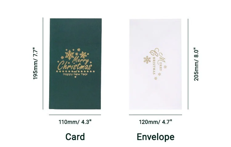 3D Sparkling Christmas Tree Greeting Card Detail 5