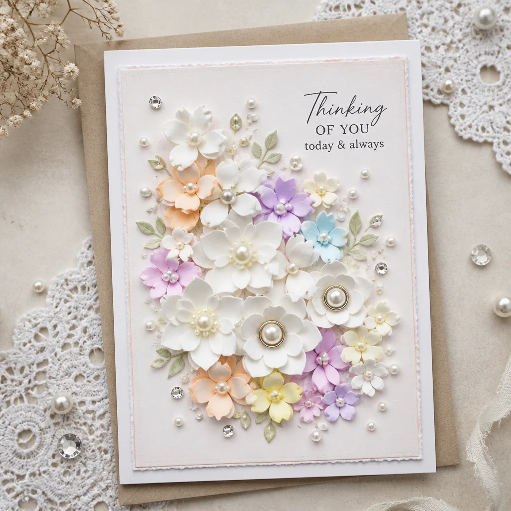 Flowers Metal Die Cuts 3d Flowers Card 1 3
