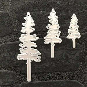 Sumflying 3Pcs Christmas Tree Metal Die Cuts - product photo 2 of 3