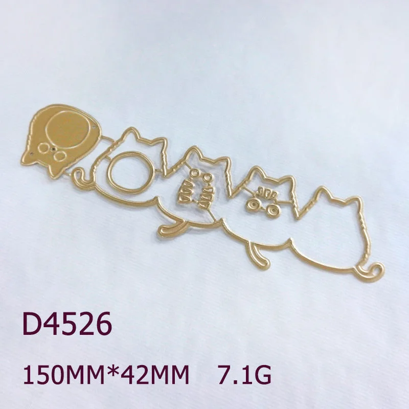 4 Pcs Little Fat Cats Metal Cutting Dies 01 4 Pcs Little Fat Cats Metal Cutting Dies 01