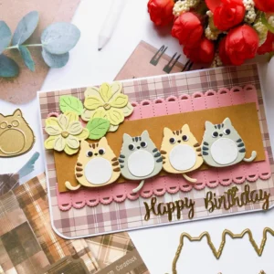 Sumflying 4 Pcs Little Fat Cats Metal Cutting Dies 4 Pcs Little Fat Cats Metal Cutting Dies 02
