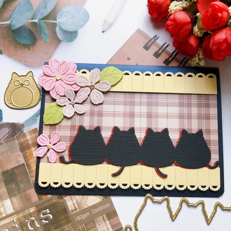 4 Pcs Little Fat Cats Metal Cutting Dies 03 4 Pcs Little Fat Cats Metal Cutting Dies 03