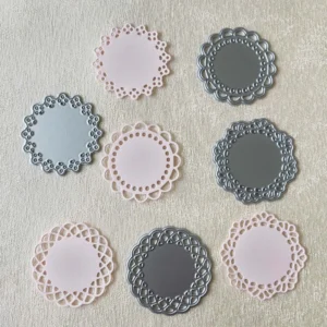 Sumflying 4Pcs Lace Round Metal Die Cuts - main product photo