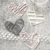 Sumflying 4Pcs Love Heart Metal Die Cuts – see size chart for dimensions – carbon steel die for scrapbooking