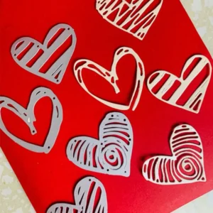 Back view – Sumflying 4Pcs Love Heart Metal Die Cuts metal cutting dies