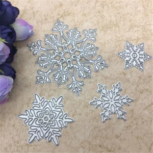 Sumflying 4Pcs/Set Snowflake Metal Die Cuts metal cutting die - detail view