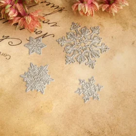 4pcs Snowflake Metal Die Cuts