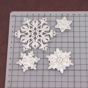 Sumflying 4pcs Snowflake Metal Die Cuts metal cutting die - usage example