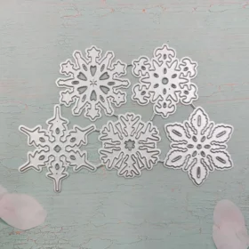 5 Pieces Snowflakes Metal Cutting Dies