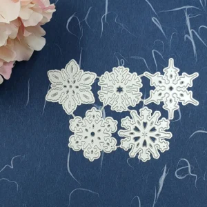 Sumflying 5 Pieces Snowflakes metal cutting die - size guide