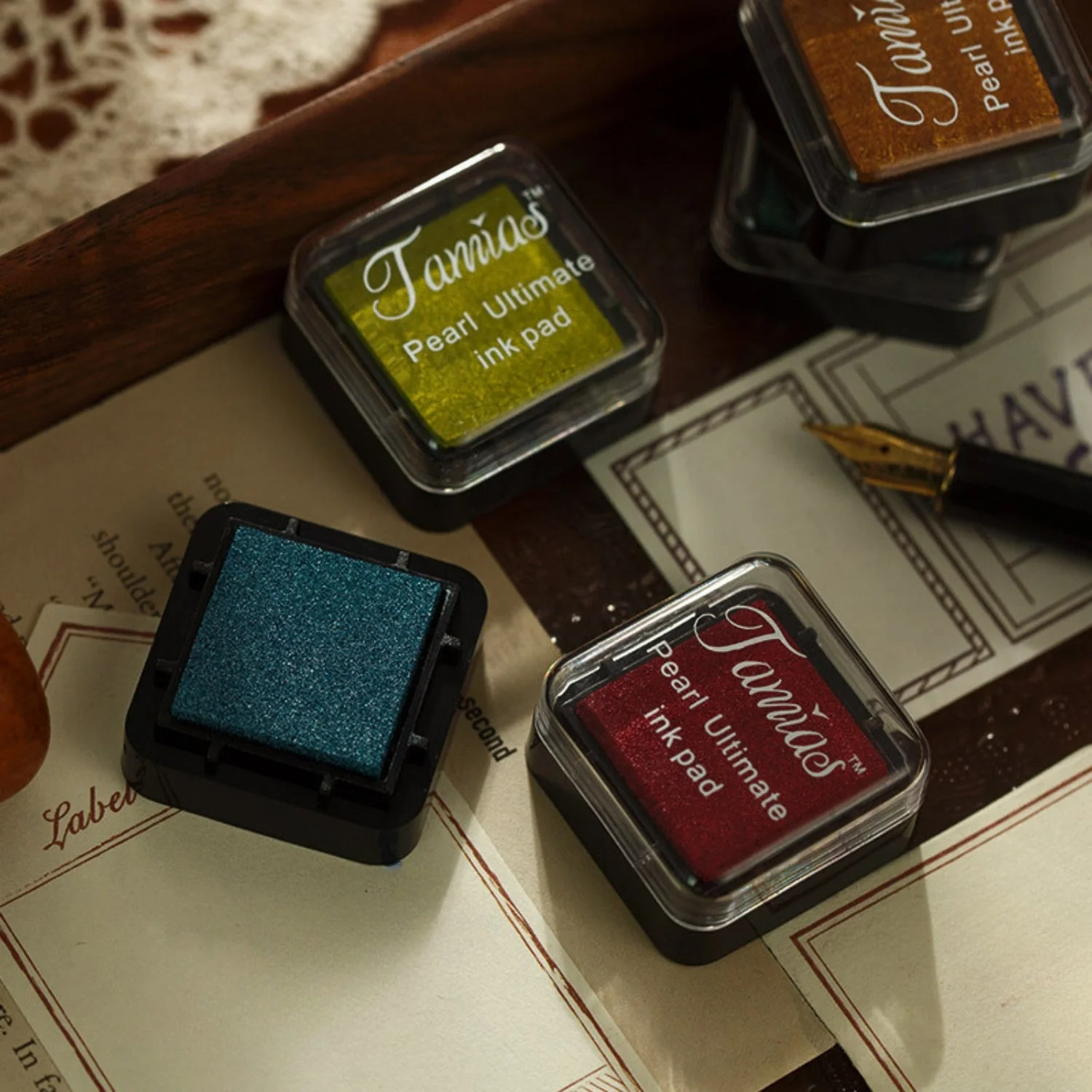 Sumflying Retro Mini Pearlescent Ink Pad (8 Colors) - image 3 Sumflying Retro Mini Pearlescent Ink Pad (8 Colors) - image 3