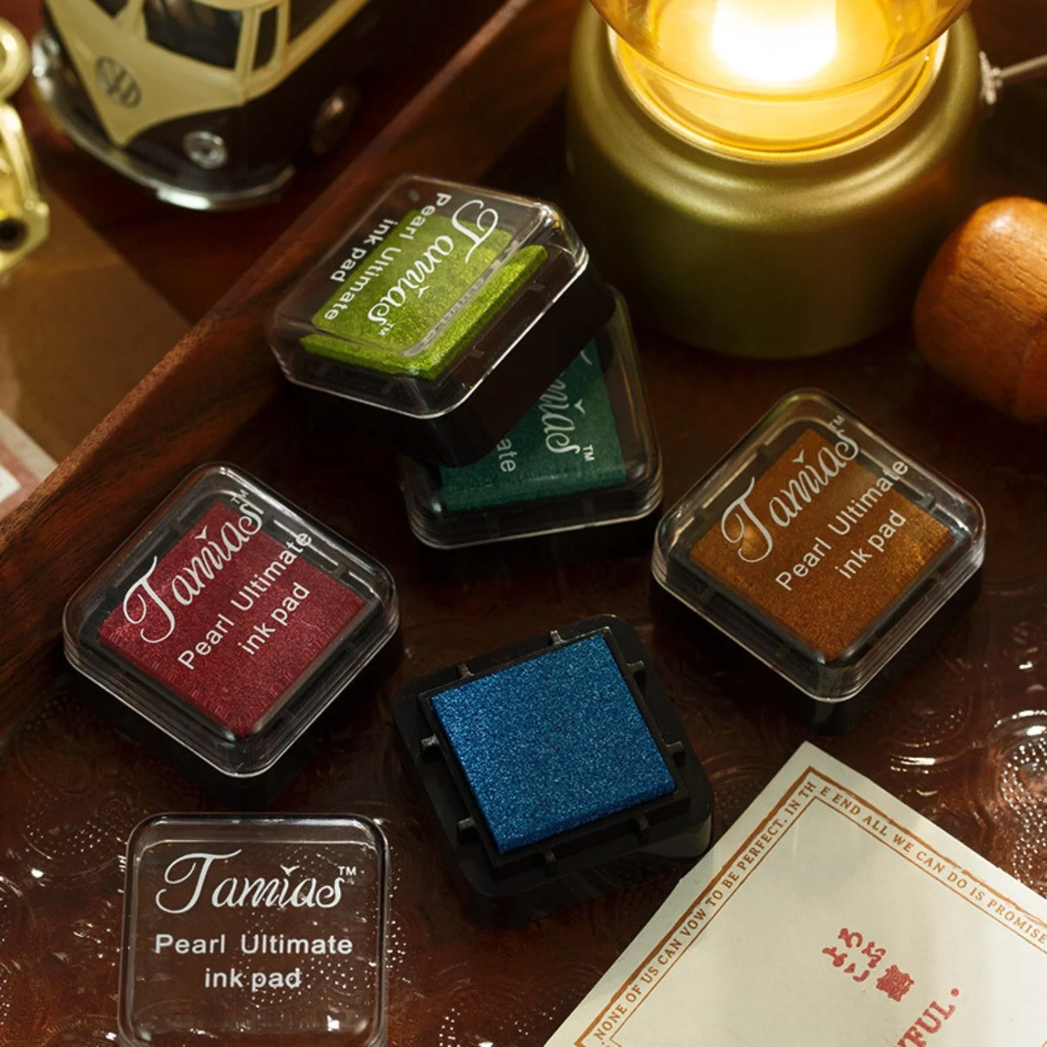 Sumflying Retro Mini Pearlescent Ink Pad (8 Colors) - image 2 Sumflying Retro Mini Pearlescent Ink Pad (8 Colors) - image 2
