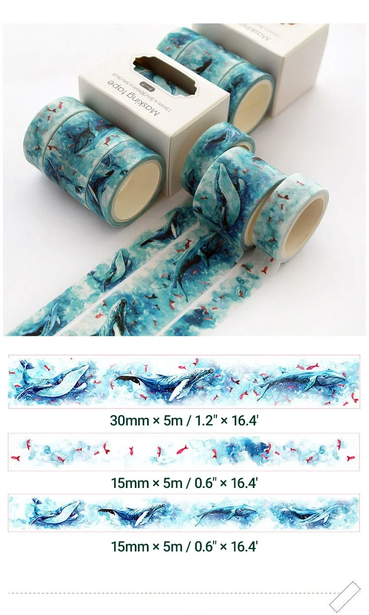 Creative Sakura Oil Painting Starry Sky Boxed Washi Tape Set 3