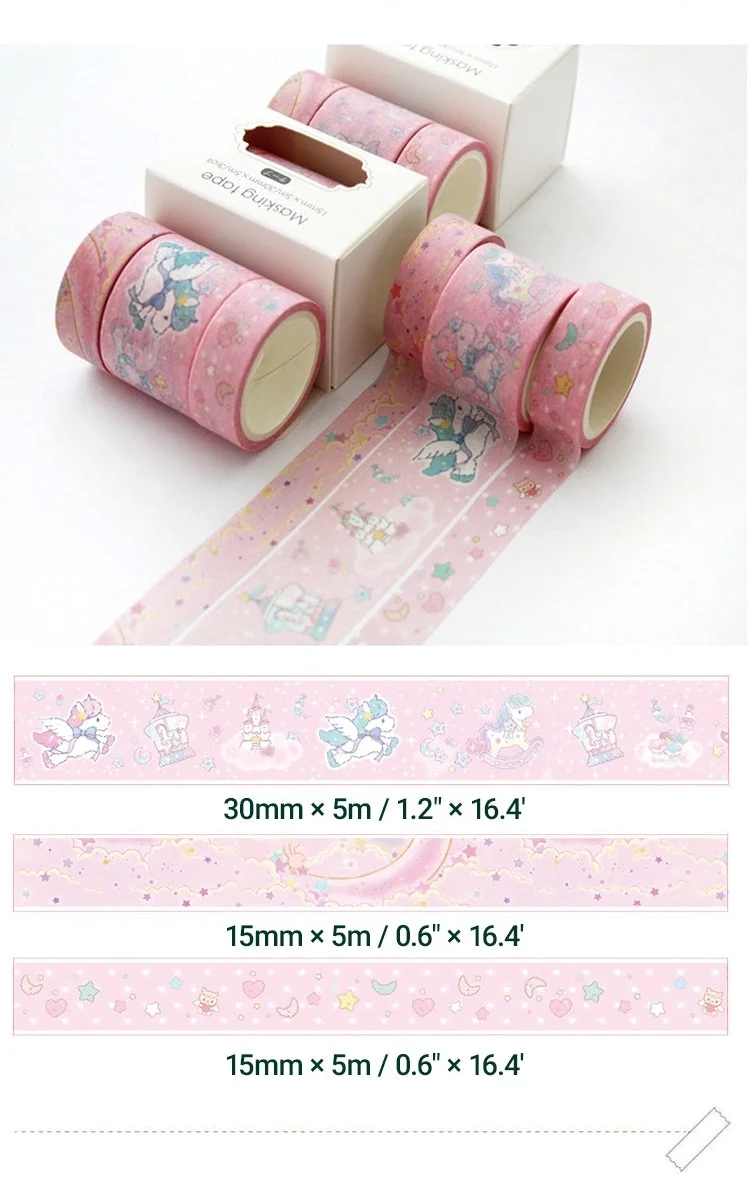 Creative Sakura Oil Painting Starry Sky Boxed Washi Tape Set 4