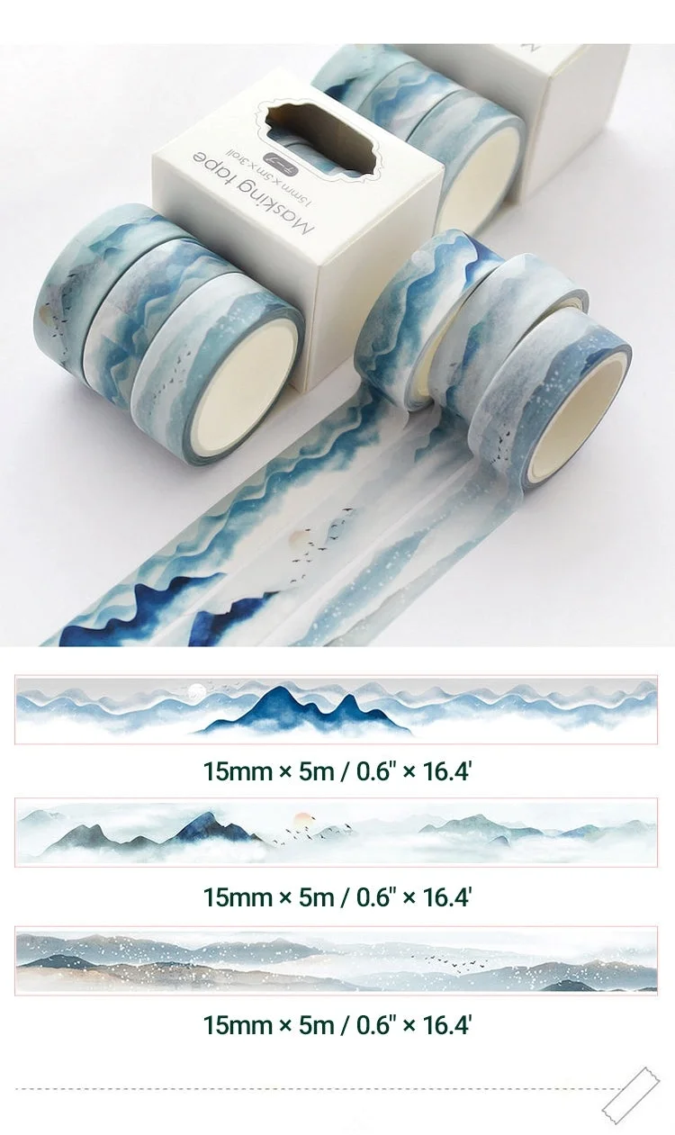 Creative Sakura Oil Painting Starry Sky Boxed Washi Tape Set 8