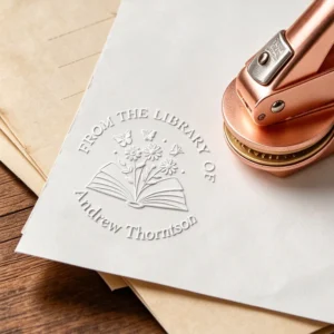 Custom Book Wildflowers Library Embosser 1