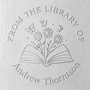 Custom Book Wildflowers Library Embosser 2