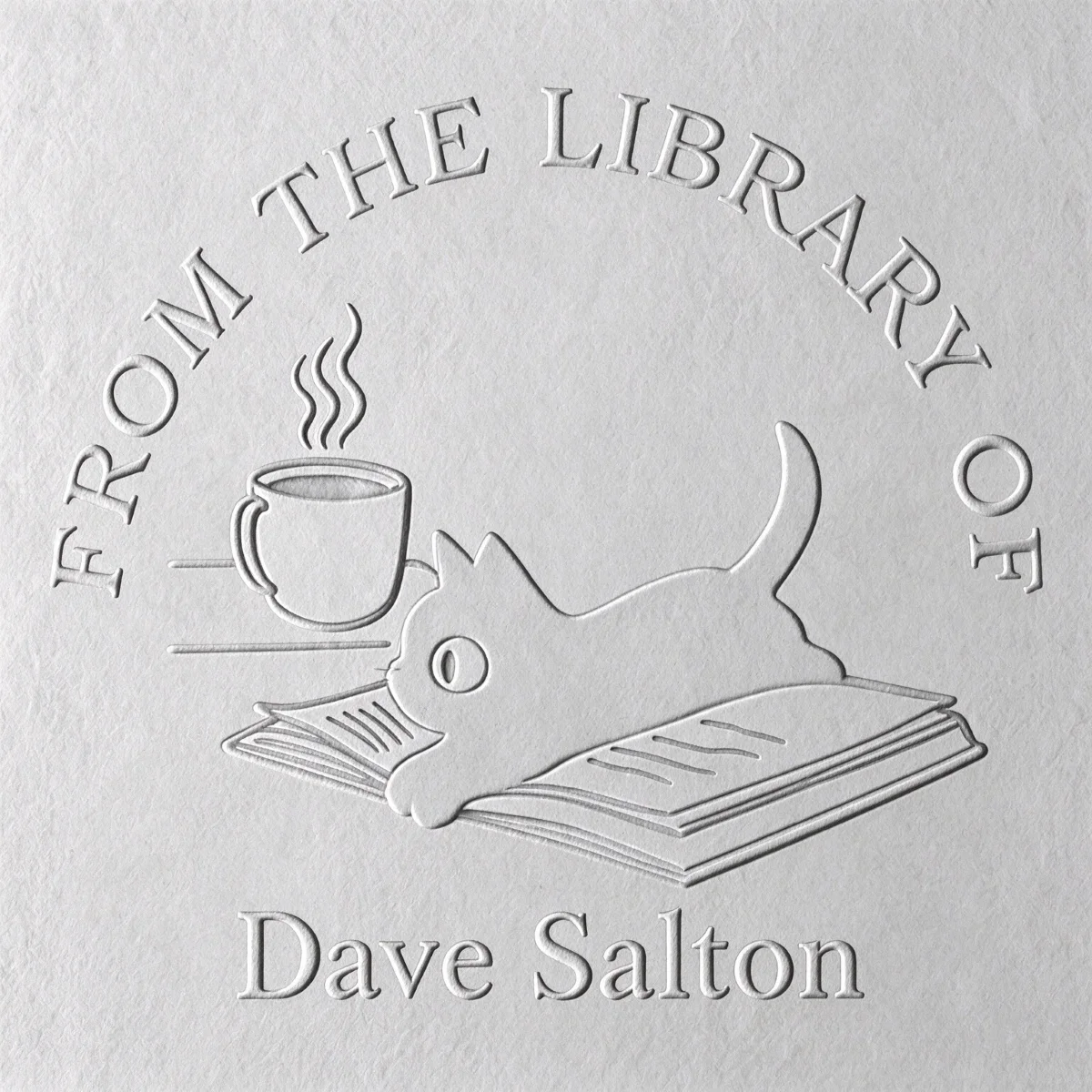 Custom Cat Coffee “From the Library Of” Book Embosser Custom Cat Coffee From The Library Of Book Embosser 3