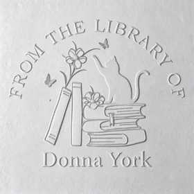 Custom Cat “From the Library Of” Book Embosser