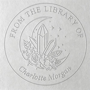 Custom Celestial Crystal “From the Library Of” Book Embosser (1)