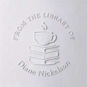 Custom Coffee Stacked Books From The Library Of Book Embosser 2