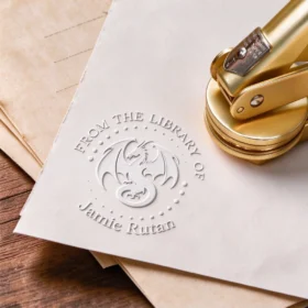 Custom Dragon “From the Library Of” Book Embosser