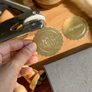 Custom Embosser Seal with Your Logo Text Views 2