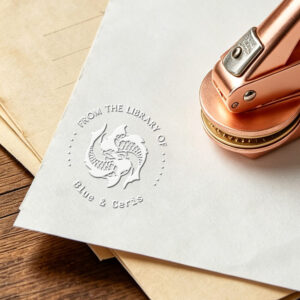 Custom Koi Fish “From the Library Of” Book Embosser (1)