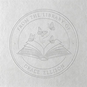 Custom Open Book Butterfly Embosser (2)