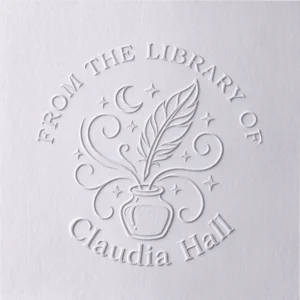 Custom Quill Ink Pot From The Library Of Book Embosser 2