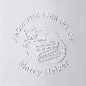 Custom Sleeping Cat From The Library Of Book Embosser 2