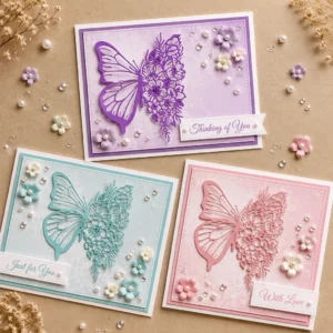 Big Butterfly Metal Cutting Dies with Half Flower 2