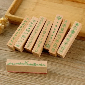 DIY Decoration Flower Border Long Wooden Rubber Stamp - Image 1 - Sumflying Craft