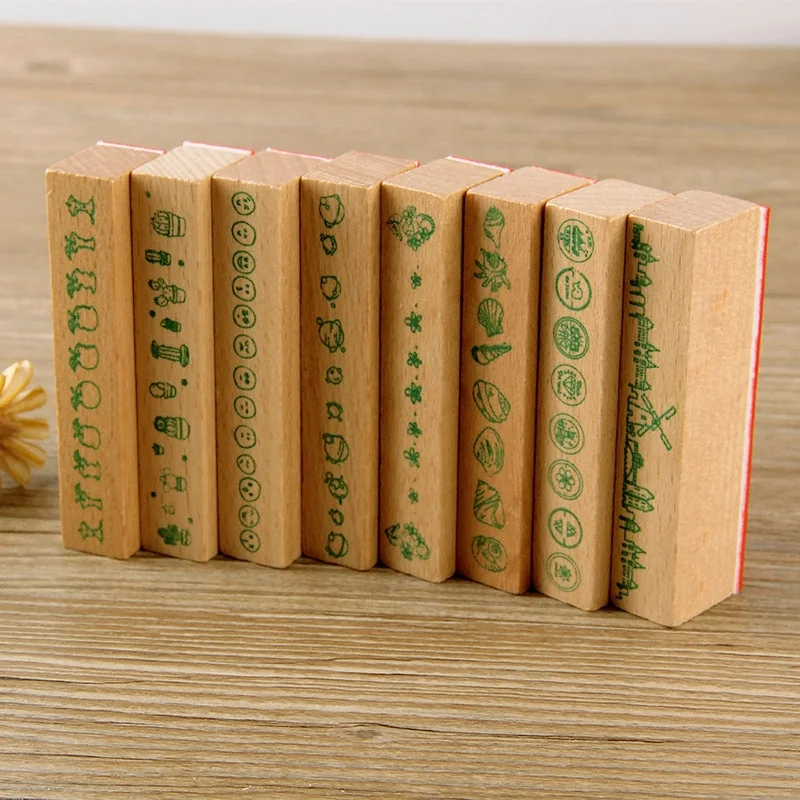 DIY-Decoration-Flower-Border-Long-Wooden-img4 DIY Decoration Flower Border Long Wooden Rubber Stamp - Image 4 - Sumflying Craft