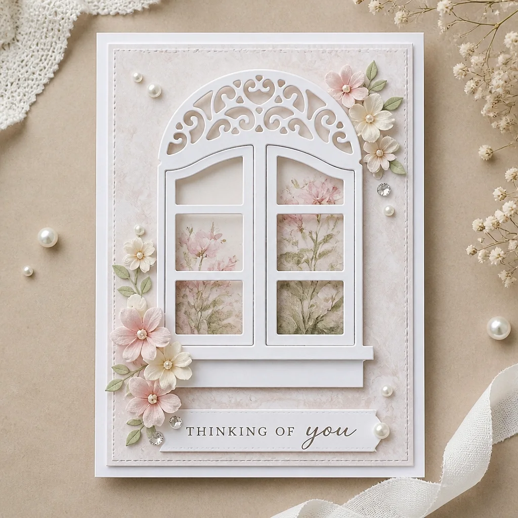 Lace Window Metal Die Cuts Window2 Card