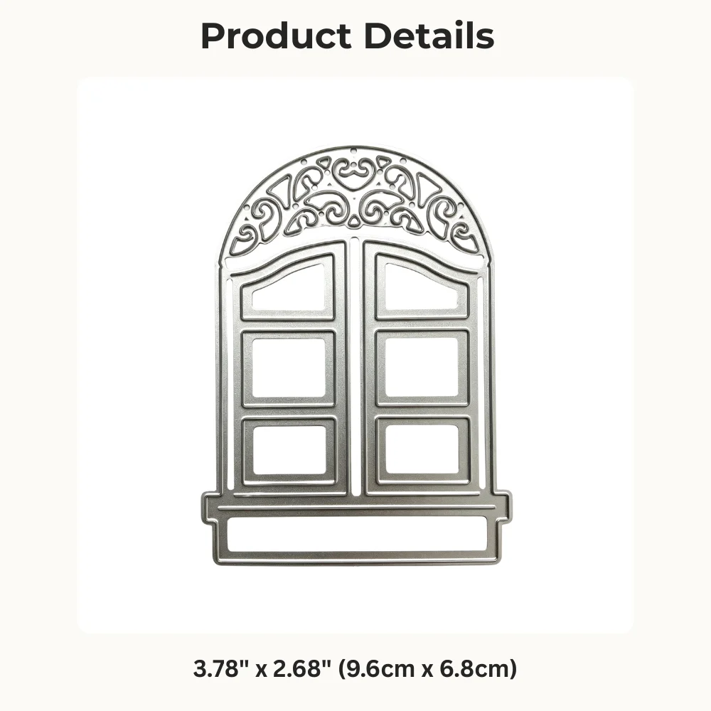 Lace Window Metal Die Cuts Window Card 4