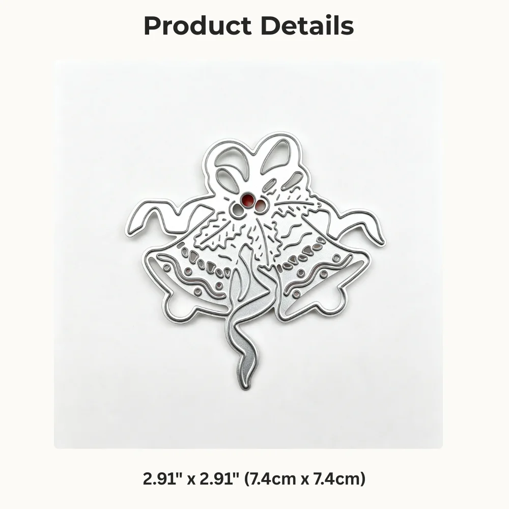 Christmas Ribbon Bells Metal Cutting Dies DM04749 Bells Card 1