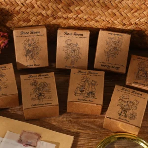 Daily Garden Series Vintage Wood Plant Flower Stamp Set - Image 4 - Sumflying Craft